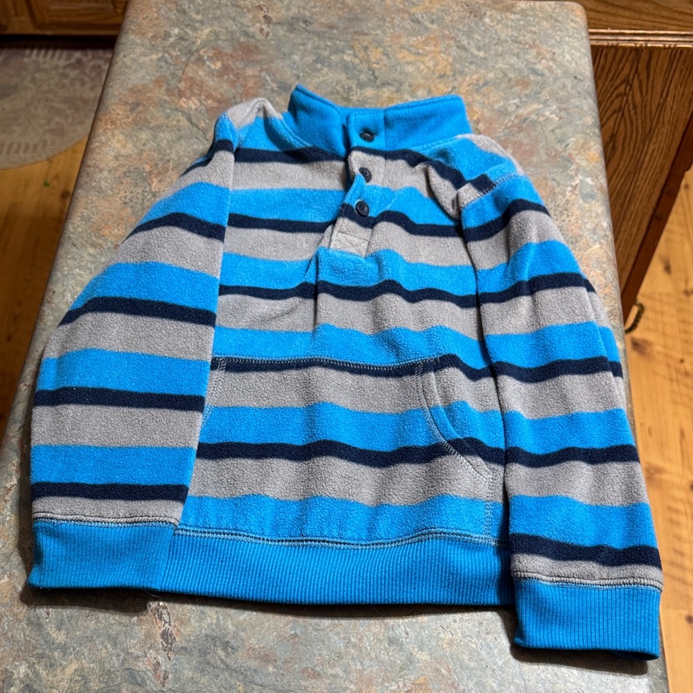 10/$10 Wonderkids Blue and Gray Striped Hoodie